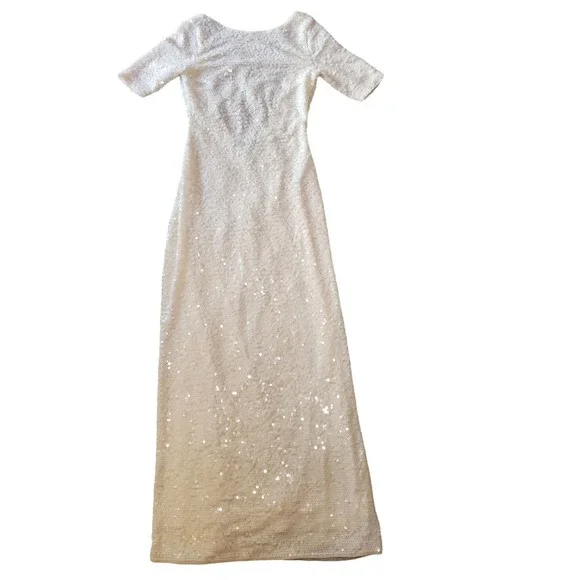 blue dress for baby girl Marienne White Sequin Mini Dress - 14
